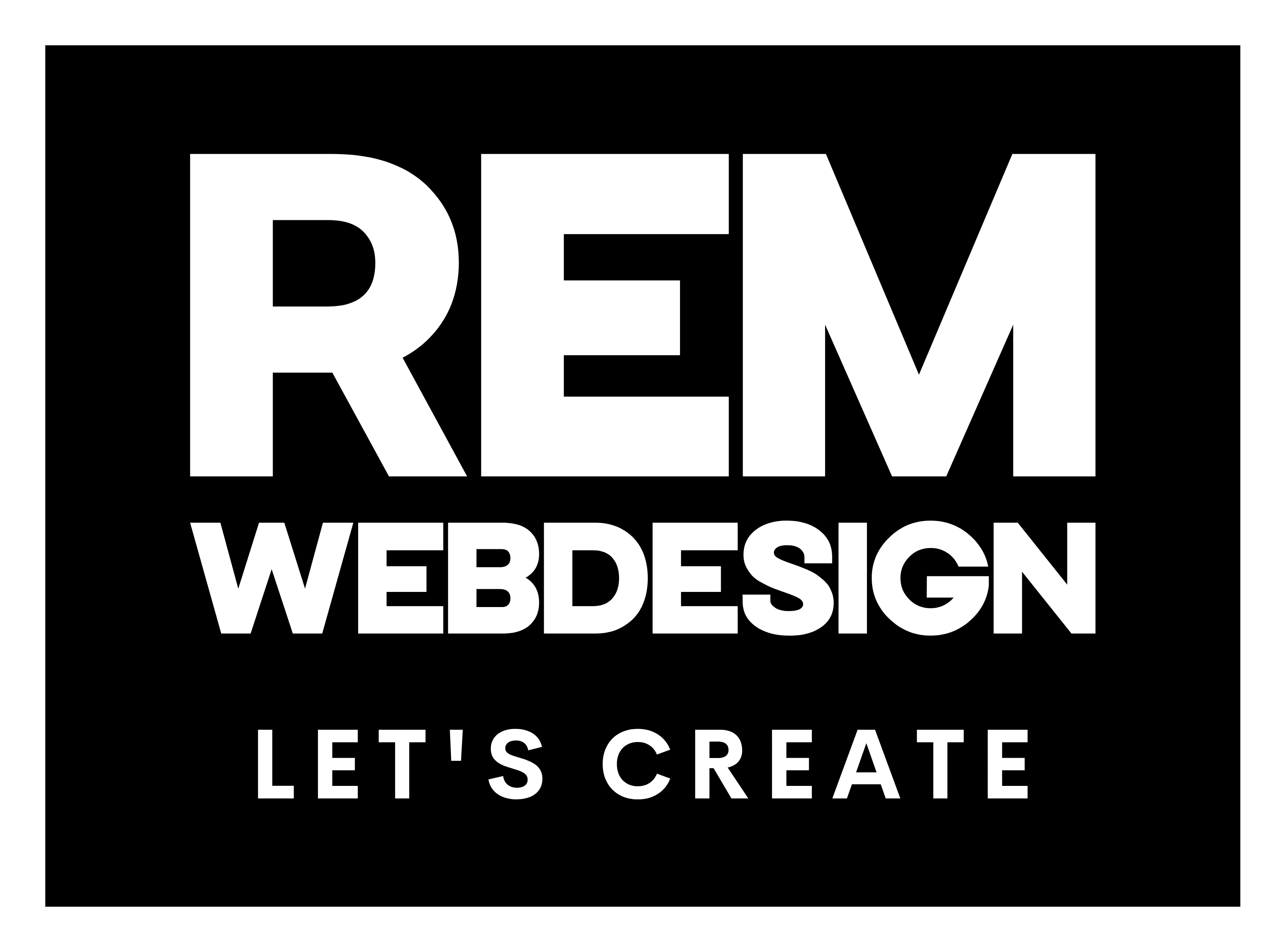 REM Webdesign Websites ontwerpen en beheren die klanten opleveren - logo zwart/wit